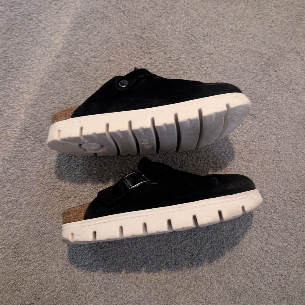 Black Birkenstock Boston Papillo Platform